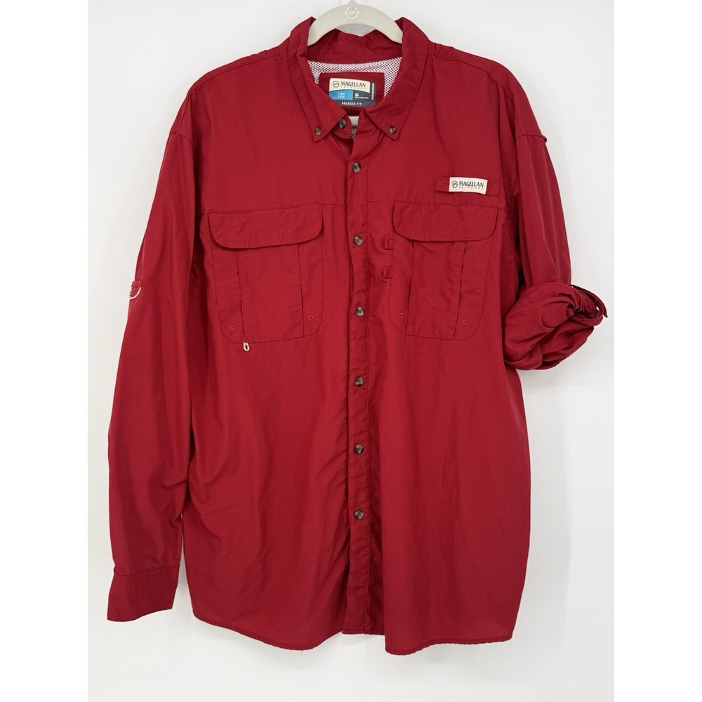 Magellan Men's Long Sleeve Fishing Relaxed Fit XL